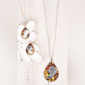 LUCKY STAR RODEO NECKLACE AND EARRING SET ❤️